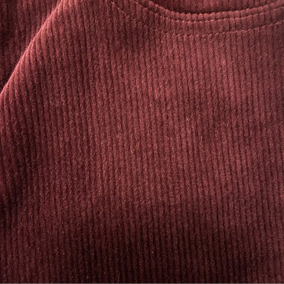 OAT NYC Corduroy Pant Women’s 30 High Rise Burgundy Skinny Leg Pant - Picture 11 of 14